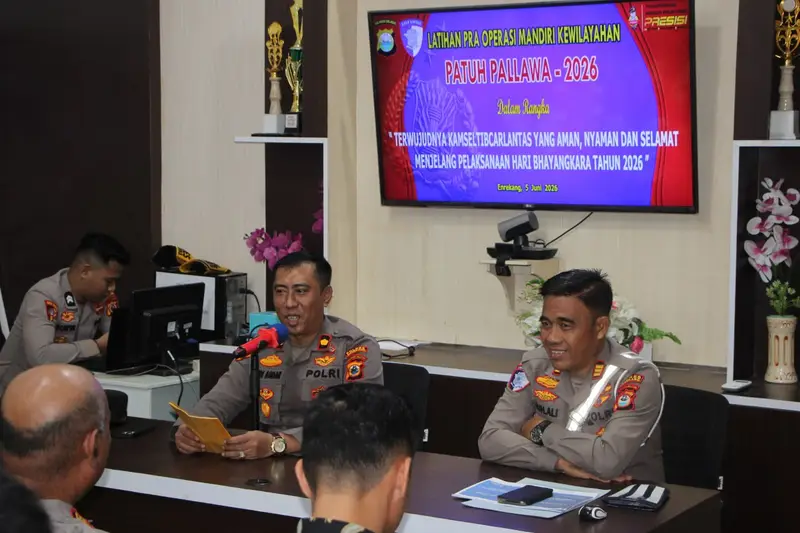 Polres Enrekang Gelar Lat Pra Ops Patuh Pallawa 2026, Matangkan Kesiapan Personel dan Strategi Penindakan