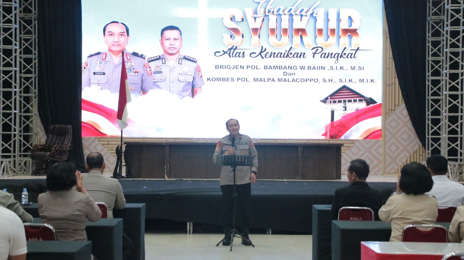 Ibadah Perdana Wakapolda Sulsel Bersama Personel Oikumene, Perkuat Iman dan Kebersamaan